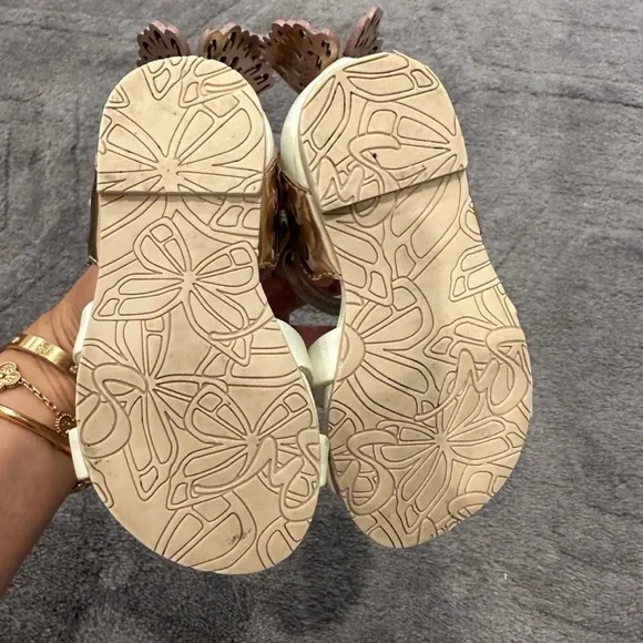 Sophia Webster Baby Girl Evangeline Mini Butterfly Sandals 21 white/rose gold - Picture 6 of 6
